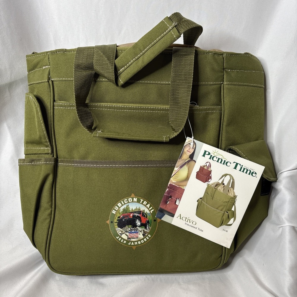 Picnic Time Jeep Jamboree Rubicon‎ Trail Activo Insulated Tote Bag Olive Green